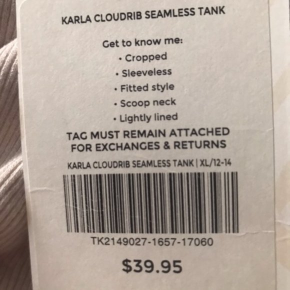 Fabletics Karla Cloudrib Seamless tank XL beige - Picture 2 of 4